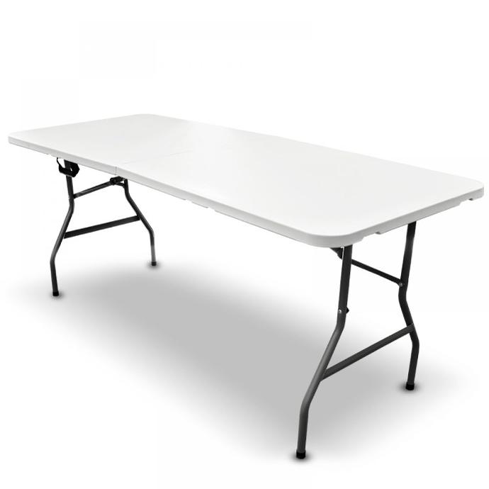 [MESAPLAS][10066940001041] Mesa Plegable Tipo Portafolio de 1.80 Metros Color Blanco